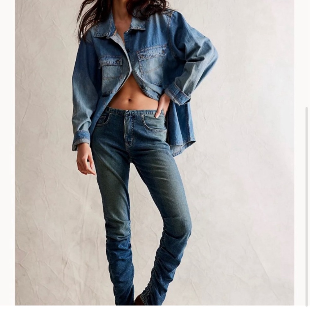 NWT We The Free Daliah Stacked Straight-Leg Jeans